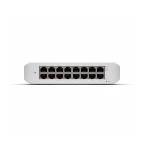 Ubiquiti UniFi Switch Lite 16 PoE L2 Gigabit Ethernet (10/100/1000) Connexion Ethernet, supportant l'alimentation via ce port (PoE) Blanc