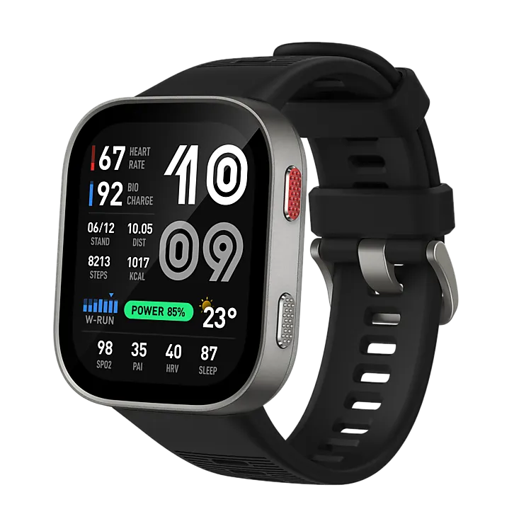 [W2568EU1N] Montre - Amazfit Bip Max Silver - AMOLED 2.07 - 432 x 514 - 3000 nits - 540 mAh - BLE 5.3 - Wi-Fi 2.4GHz - 52,6 g - Autonomie de la batterie 20 jours - Aluminium, Plastique - Argent - Silver